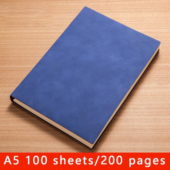 A5 Retro Sheepskin Notebook Writing Soft Leather Cover Journal Business Gift - Picture 10 of 11